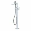 RAK Ceramics Petit Round Floor Standing Bath Shower Mixer - Chrome - RAKPER3014C 2 RAK Ceramics Petit Round Floor Standing Bath Shower Mixer - Chrome - RAKPER3014C -Bliss Bath Shop r a rakper3014c