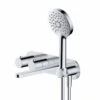 RAK Ceramics Petit Round Wall Mounted Thermostatic Bath Shower Mixer Dual Outlet - Chrome - RAKPER3306C -Bliss Bath Shop r a rakper3306c
