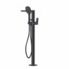 RAK Ceramics Petit Square Floor Standing Bath Shower Mixer - Matt Black - RAKPES3014B -Bliss Bath Shop r a rakpes3014b