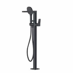 RAK Ceramics Petit Square Floor Standing Bath Shower Mixer - Matt Black - RAKPES3014B