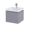 RAK Ceramics Resort Wall Hung Vanity Unit With Single Drawer - Matt Mushroom - RAKRSTWBU50602 -Bliss Bath Shop r a rakrstwbu50602