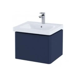 RAK Ceramics Resort Basin Unit With Single Draw - Matt Denim Blue - RAKRSTWBU55604