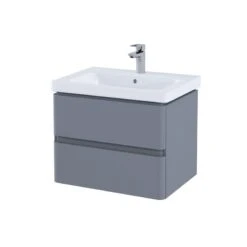 RAK Ceramics Resort Basin Unit With Double Draw - Matt Grey - RAKRSTWBU65603