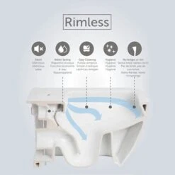 RAK Ceramics Feeling Rimless Wall Hung Pan - Matt Cappuccino - RST23514A -Bliss Bath Shop r s rst23514a 2