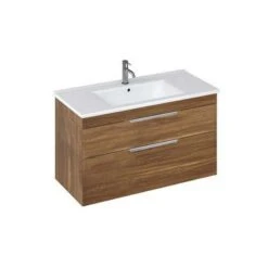 Britton Shoreditch Wall Hung Vanity Unit With Two Drawers 970 X 540 X 435mm - Caramel - S100DDC