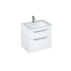 Britton Shoreditch Wall Hung Vanity Unit With Two Drawers 620 X 540 X 435mm - Matt White - S65DDW