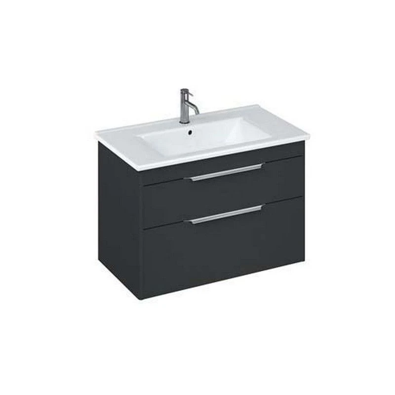 Britton Shoreditch Wall Hung Vanity Unit With Two Drawers 820 X 540 X 435mm - Matt Grey - S85DDG 3 Britton Shoreditch Wall Hung Vanity Unit With Two Drawers 820 X 540 X 435mm - Matt Grey - S85DDG