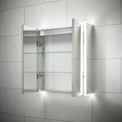 Sensio Ainsley Double Door Diffused LED Cabinet Mirror With Bluetooth 700x664x130mm - SE30794C0 10 Sensio Ainsley Double Door Diffused LED Cabinet Mirror With Bluetooth 700x664x130mm - SE30794C0 -Bliss Bath Shop s e sensio se30794c0 2