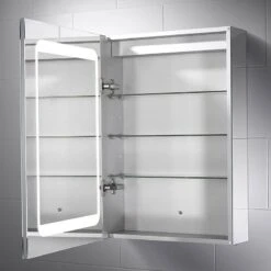 Sensio Belle Single Door Dual Lit LED Cabinet Mirror 700x500x140mm - SE30796C0 8 Sensio Belle Single Door Dual Lit LED Cabinet Mirror 700x500x140mm - SE30796C0 -Bliss Bath Shop s e sensio se30796c0 1