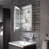 Sensio Belle Single Door Dual Lit LED Cabinet Mirror 700x500x140mm - SE30796C0 -Bliss Bath Shop s e sensio se30796c0 2