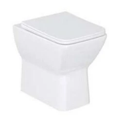 Britton Shoreditch Square Rimless Back To Wall Pan And Soft Close Seat - White - SHR.050