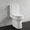 Britton Shoreditch Round Rimless Close Coupled WC Pan & Soft Close Seat - White - SHR.044 -Bliss Bath Shop shr.044