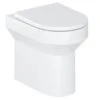 Britton Shoreditch Round Rimless Back To Wall Pan And Soft Close Seat - White - SHR.046 2 Britton Shoreditch Round Rimless Back To Wall Pan And Soft Close Seat - White - SHR.046 -Bliss Bath Shop shr.046