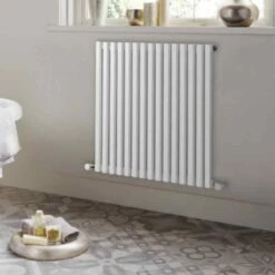 Towelrads Oxfordshire Horizontal Straight Hot Water Radiator 600x990mm - White - 120935