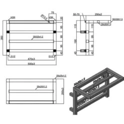 Towelrads Holyport Heated Towel Rail 350mm X 500mm - Chrome - 128030 -Bliss Bath Shop t o towelrads 128030 dimensions
