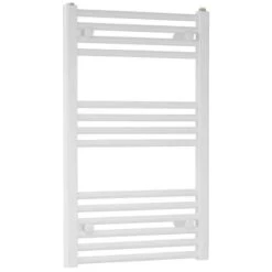 Towelrads Independent Straight Heated Towel Rail 800x500mm - White - 130007