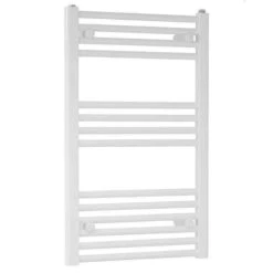 Towelrads Independent Straight Heated Towel Rail 800x600mm - White - 130013