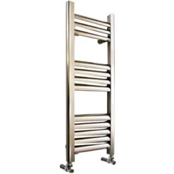 Towelrads Eton Straight Heated Towel Rail - Brushed Aluminium - 800x300mm - 136050
