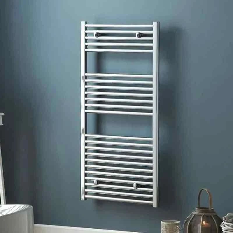 Towelrads Pisa Straight Heated Towel Rail 1200x450mm - Chrome - 140016 4 Towelrads Pisa Straight Heated Towel Rail 1200x450mm - Chrome - 140016 - Image 2