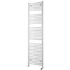 Towelrads Pisa Curved Heated Towel Rail 1800x500mm -White - 160031 -Bliss Bath Shop t o towelrads 160031