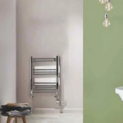 Towelrads Hamilton Curved Heated Towel Rail 700x500mm - Chrome - 180011