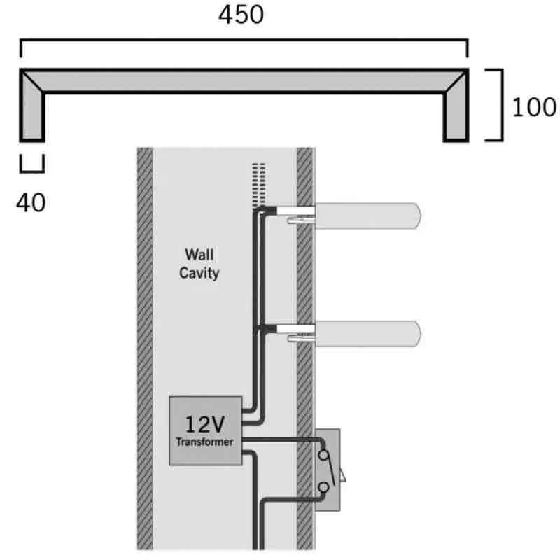 Towelrads Elcot Electric Square Closed Ended Towel Rail - Brushed Brass - 40x450mm - 488103 6 Towelrads Elcot Electric Square Closed Ended Towel Rail - Brushed Brass - 40x450mm - 488103 - Image 4