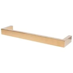 Towelrads Elcot Electric Square Closed Ended Towel Rail - Polished Brass - 40x450mm - 488104