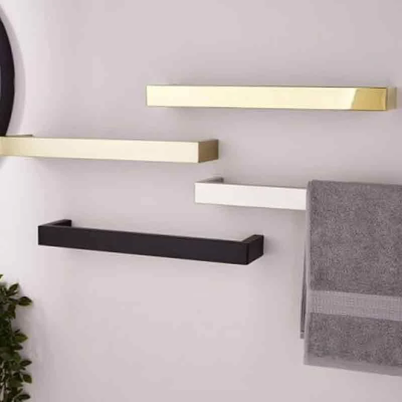 Towelrads Elcot Electric Square Closed Ended Towel Rail - Brushed Brass- 40x630mm - 488108 4 Towelrads Elcot Electric Square Closed Ended Towel Rail - Brushed Brass- 40x630mm - 488108 - Image 2