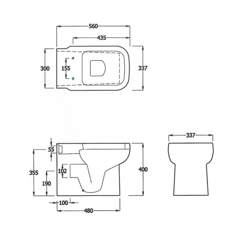 Essential Orchid Back To Wall Pan - EC3006 5 Essential Orchid Back To Wall Pan - EC3006 - Image 3