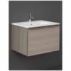 RAK Ceramics Joy Uno Wall Hung Vanity Unit 60cm - Grey Elm - UNOWH060EGY -Bliss Bath Shop u n unowh060egy