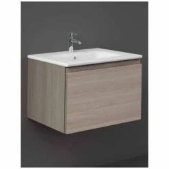 RAK Ceramics Joy Uno Wall Hung Vanity Unit 60cm - Grey Elm - UNOWH060EGY