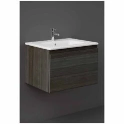 RAK Ceramics Joy Uno Wall Hung Vanity Unit 60cm - Moka Walnut - UNOWH060MOK