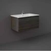 RAK Ceramics Joy Uno Wall Hung Vanity Unit 80cm - Moka Walnut - UNOWH080MOK 2 RAK Ceramics Joy Uno Wall Hung Vanity Unit 80cm - Moka Walnut - UNOWH080MOK -Bliss Bath Shop u n unowh080mok