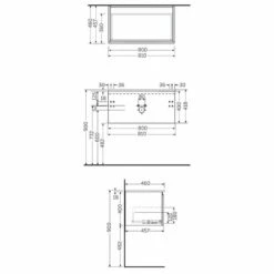 RAK Ceramics Joy Uno Wall Hung Vanity Unit 80cm - Scandinavian Oak - UNOWH080SOK 5 RAK Ceramics Joy Uno Wall Hung Vanity Unit 80cm - Scandinavian Oak - UNOWH080SOK -Bliss Bath Shop u n unowh080sok dimensions
