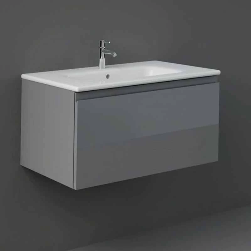 RAK Ceramics Joy Uno Wall Hung Vanity Unit 80cm - Urban Grey - UNOWH080UGY 3 RAK Ceramics Joy Uno Wall Hung Vanity Unit 80cm - Urban Grey - UNOWH080UGY