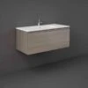 RAK Ceramics Joy Uno Wall Hung Vanity Unit 100cm - Grey Elm - UNOWH100EGY -Bliss Bath Shop u n unowh100egy