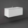 RAK Ceramics Joy Uno Wall Hung Vanity Unit 100cm - Pure White - UNOWH100PWH -Bliss Bath Shop u n unowh100pwh