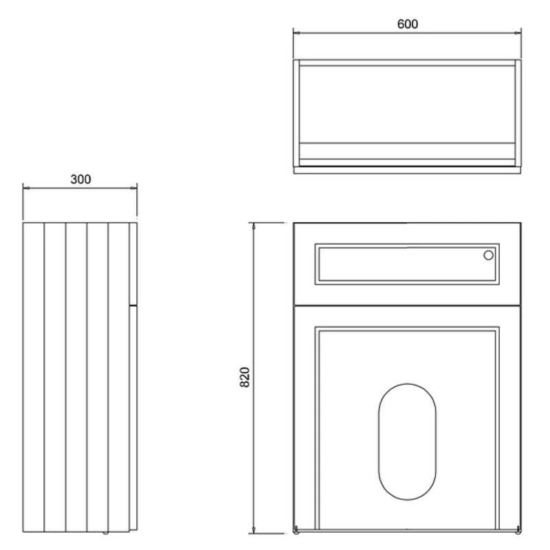 Burlington 600mm WC Unit - Olive - W60O 4 Burlington 600mm WC Unit - Olive - W60O - Image 2