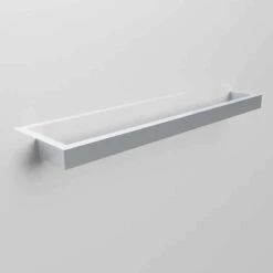 Warmup® Burdock Dual Attachment Single Bar Medium Square Towel Rail Brushed - HTR-1SQBR