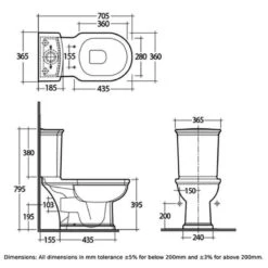 RAK Ceramics Washington Close Coupled Full Access Open Back WC Pan - WASPAN -Bliss Bath Shop w a waspan 1